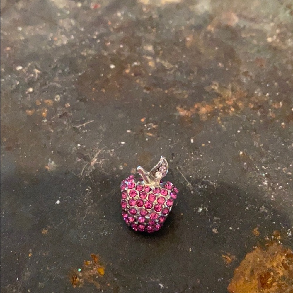 Apple pink crystal charm for Pandora Bracelet